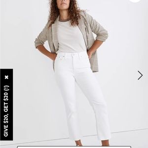 Madewell white jeans- Cali Demi-boot